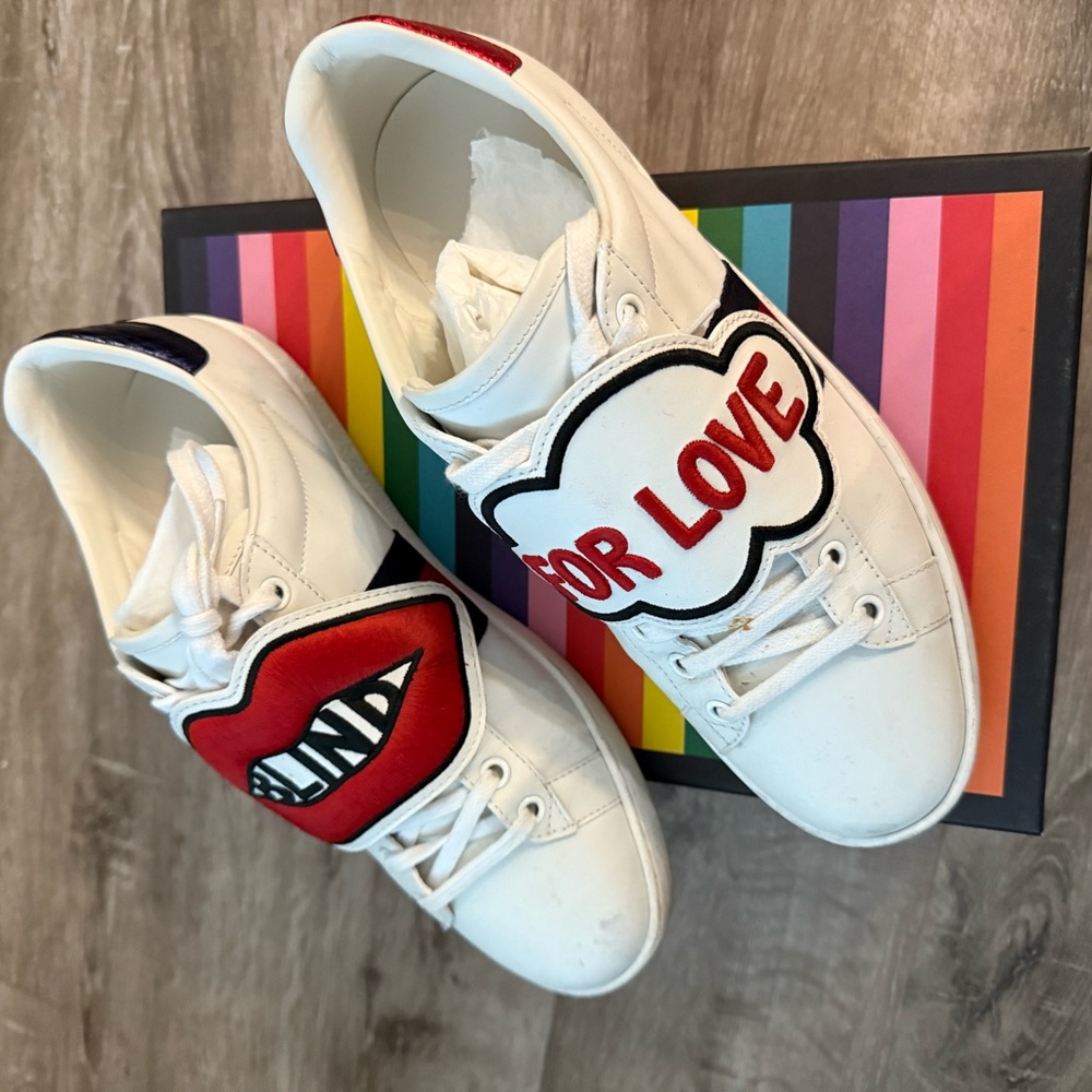Gucci White and Red Women's Sneakers